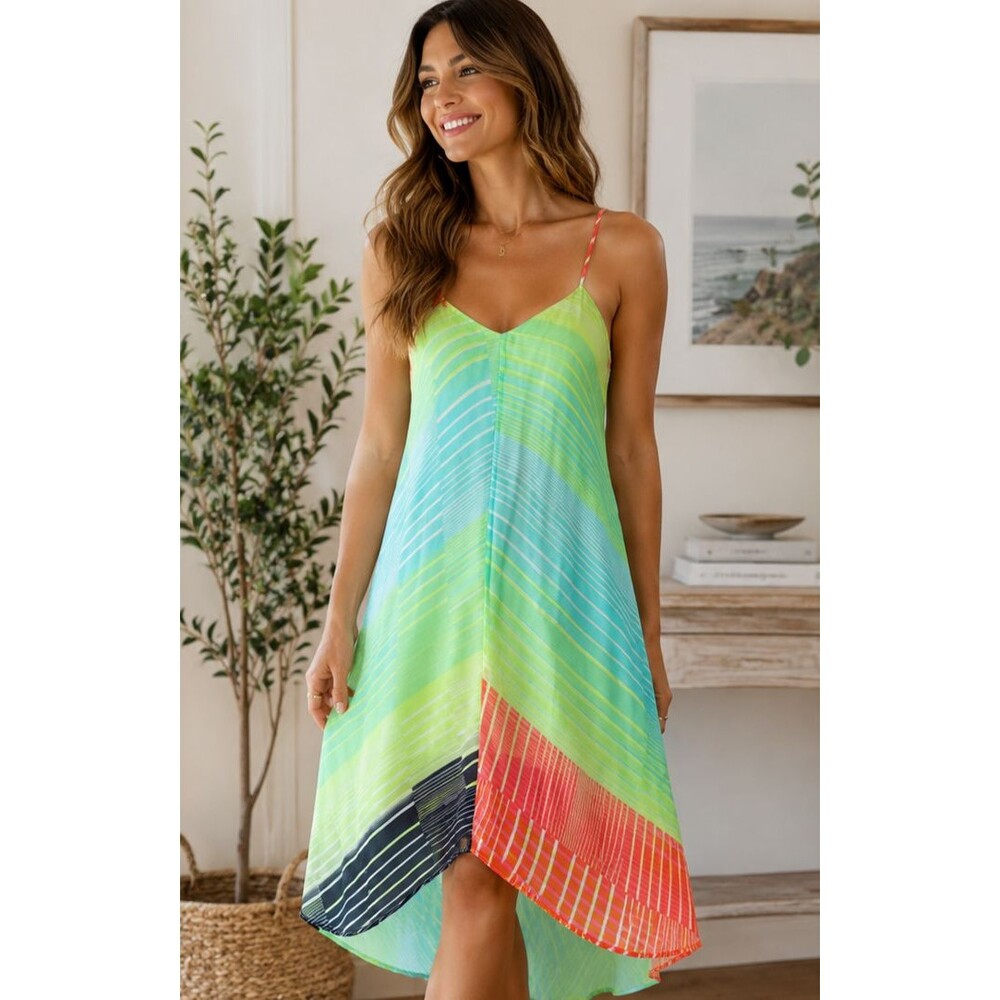 Billabong Pretty Slip Dress Midi Beach Vacation Dress Sz S